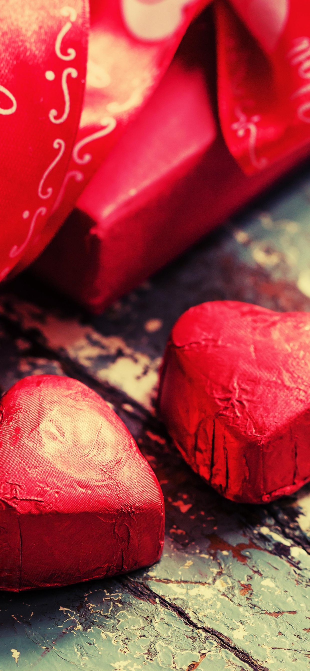 de Cerca, Rojo, Coraz, el Día de San Valentín, Dulzura. Wallpaper in 1242x2688 Resolution