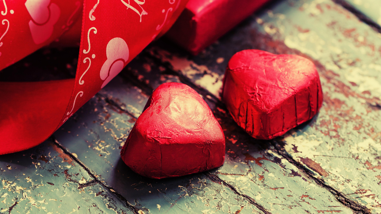 Close Up, Malerei, Herzen, Valentines Tag, Liebe. Wallpaper in 1280x720 Resolution