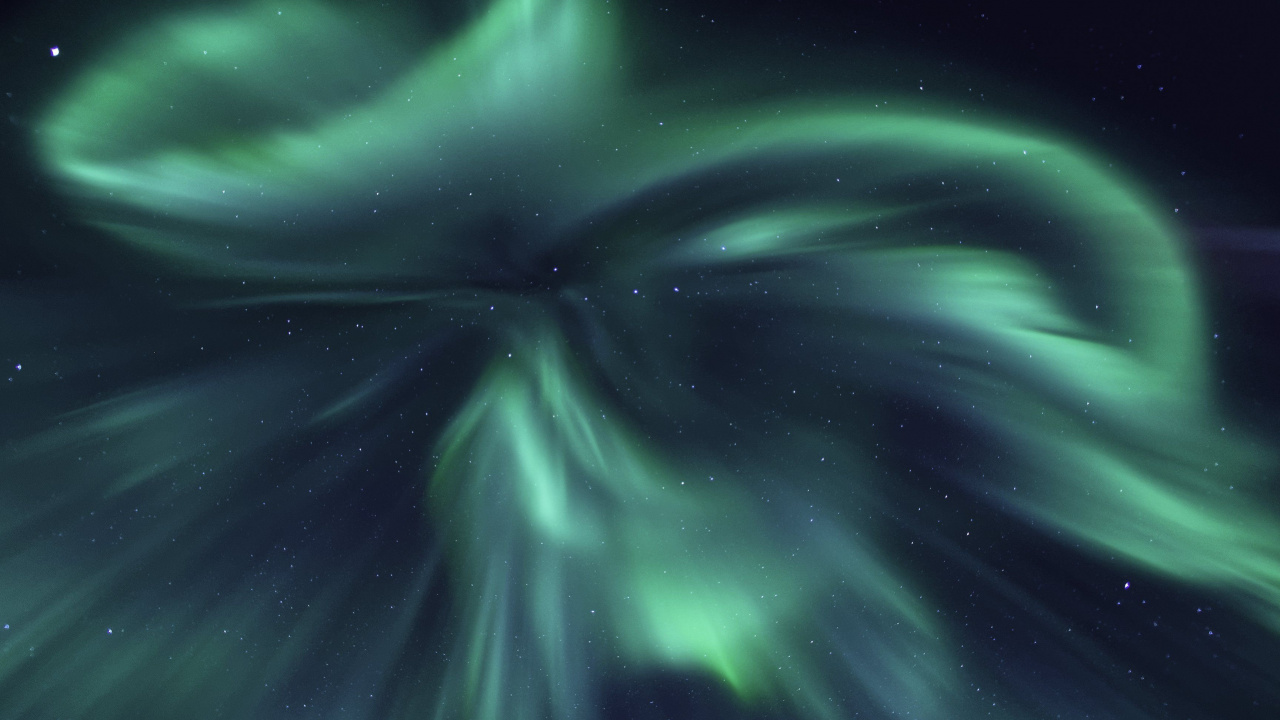 Aurora, Green, Water, Space, Astronomical Object. Wallpaper in 1280x720 Resolution