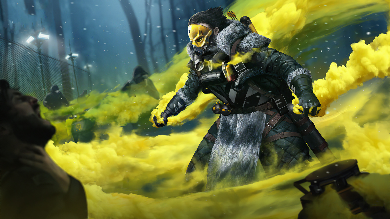 Apex Legends, Respawn Entertainment, Yellow, Games, Action Figure. Wallpaper in 1366x768 Resolution
