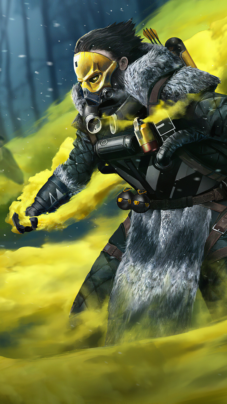 Apex Legends, Respawn Entertainment, Yellow, Games, Action Figure. Wallpaper in 750x1334 Resolution