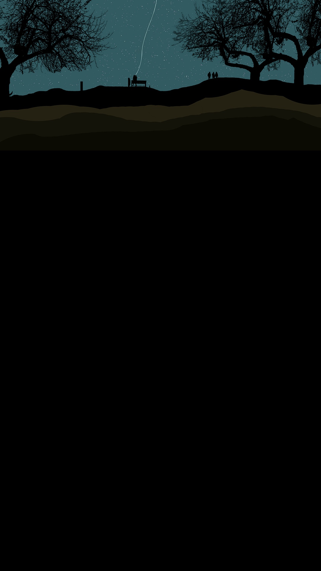 Crescent, 气囊, 生态区, 黑色的, 自然景观 壁纸 1080x1920 允许