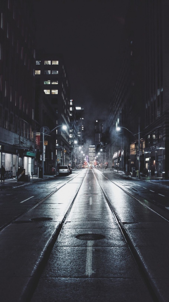 Street, Road, Gebäude, Automotive Lighting, Fahrbahn. Wallpaper in 720x1280 Resolution