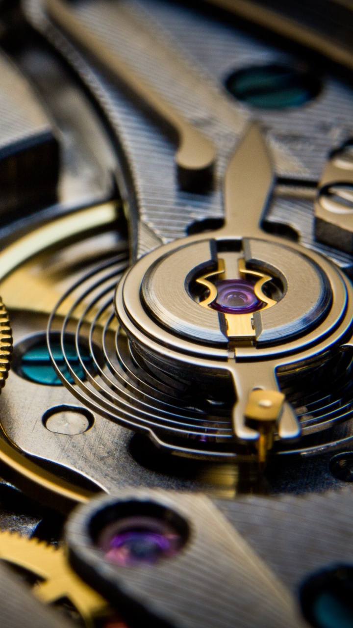 Purple and Gold Round Accessory. Wallpaper in 720x1280 Resolution