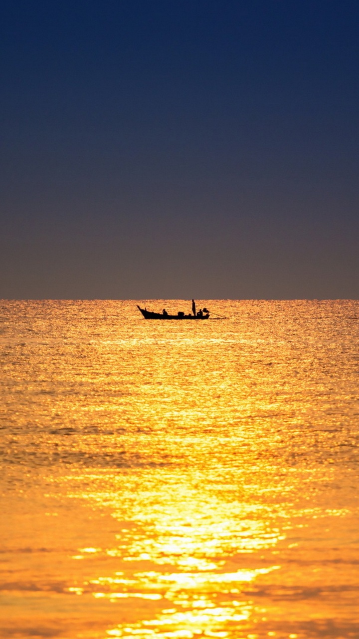 大海, 海洋, 气氛, 船只, 琥珀色 壁纸 720x1280 允许