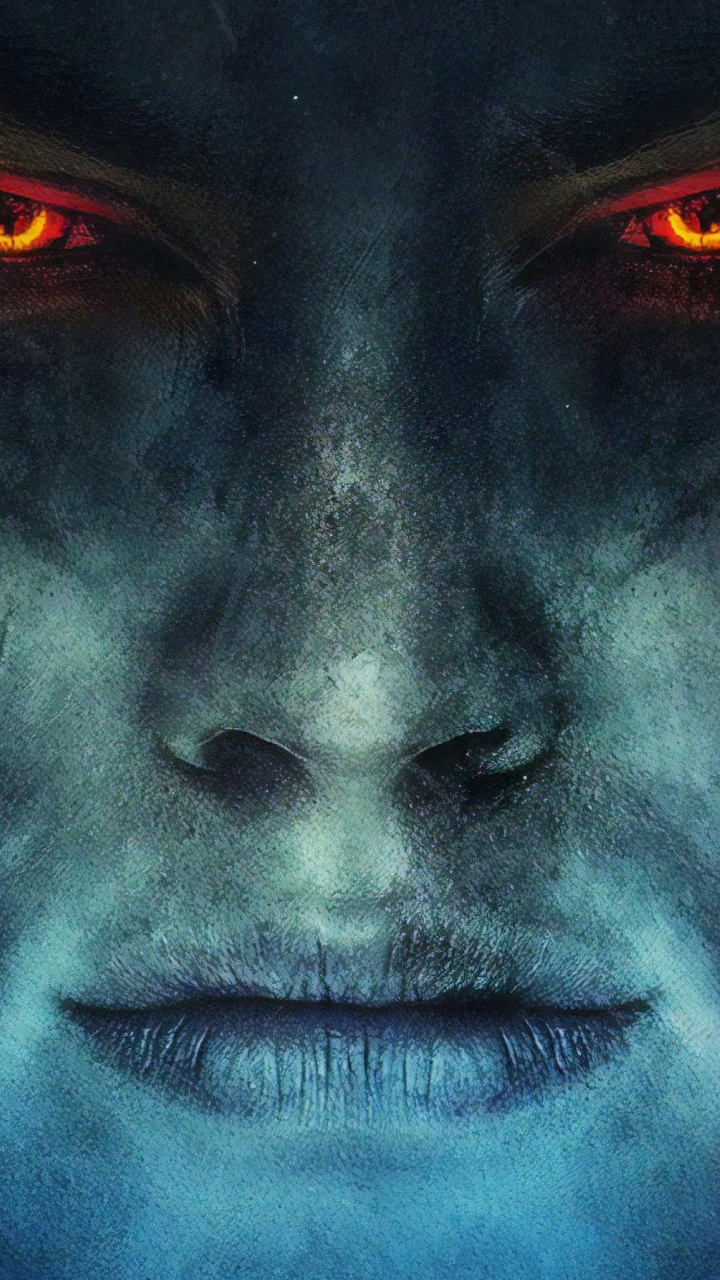 Person Mit Schwarz-roter Gesichtsbemalung. Wallpaper in 720x1280 Resolution