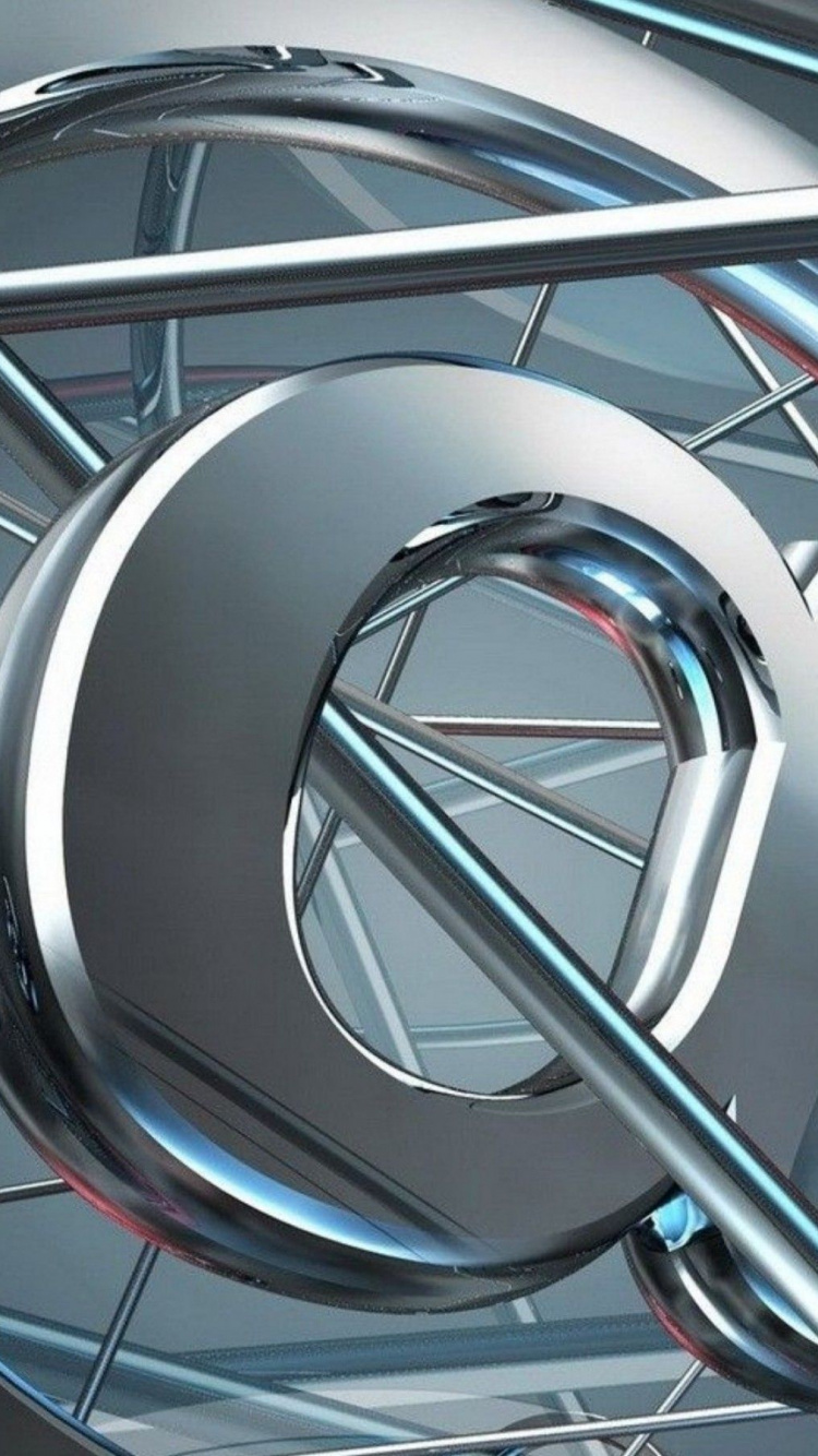 Stainless Steel Spiral Staircase With Stainless Steel Railings. Wallpaper in 750x1334 Resolution