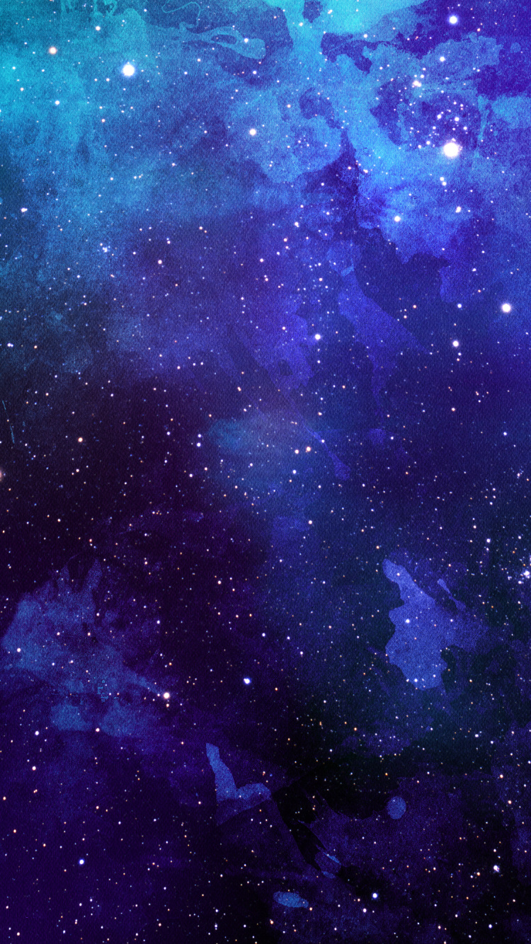 Pintura Abstracta Azul y Negra. Wallpaper in 750x1334 Resolution