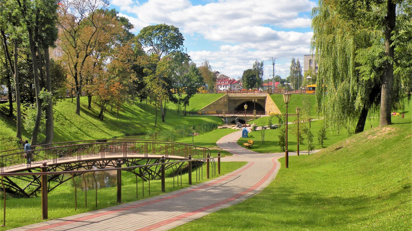 Park Zhilibera, Urban Park, Dolina Szwajcarska, Park, Kaloski Park. Wallpaper in 1366x768 Resolution