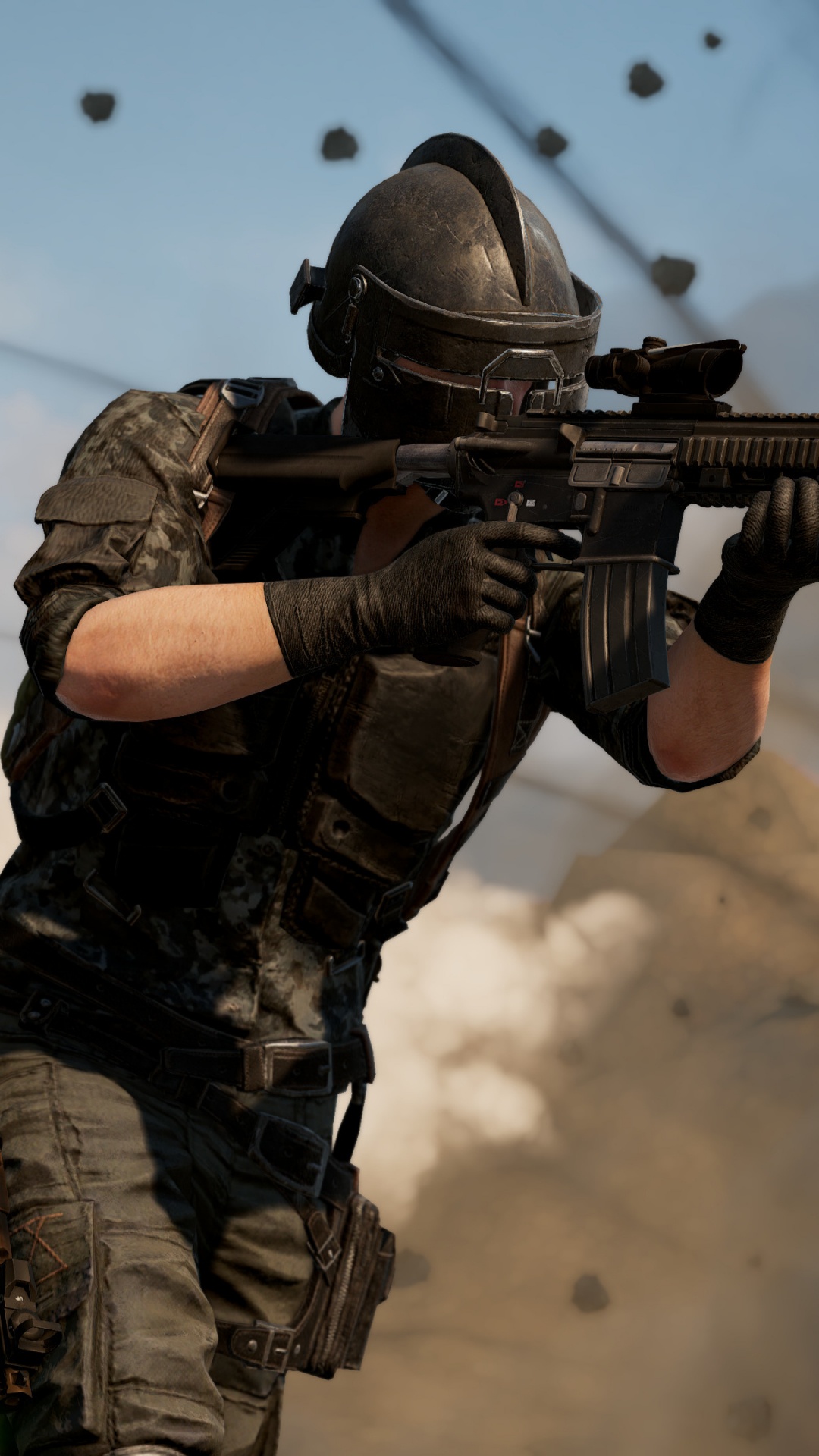 PUBG, 军的伪装, 伪装, 空气枪, 军事人 壁纸 1080x1920 允许