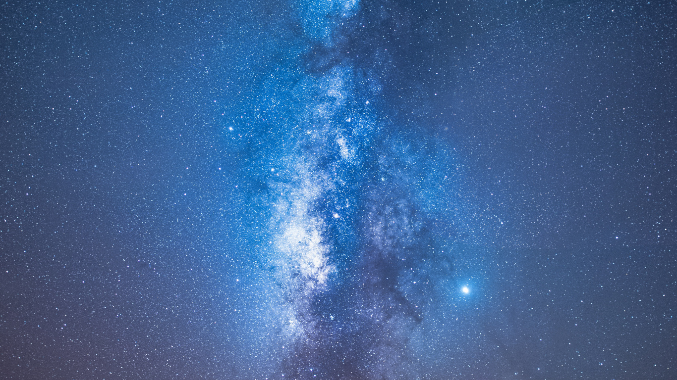 Cielo Nocturno Estrellado Azul y Negro. Wallpaper in 1366x768 Resolution