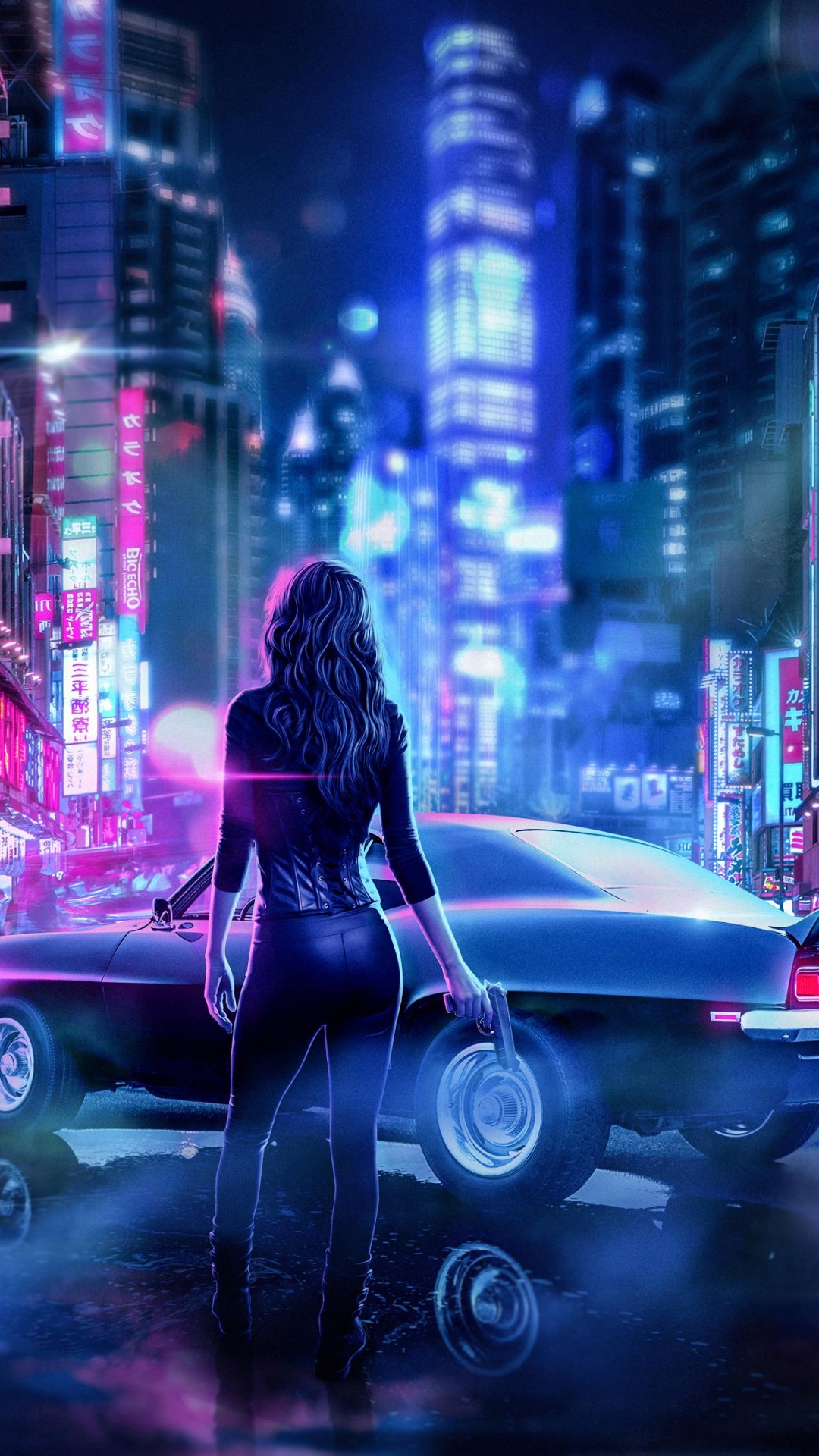 Cyberpunk, Cyberpunk 2077, Cyberpunk 2020, Vaporwave, cd Projekt. Wallpaper in 1080x1920 Resolution
