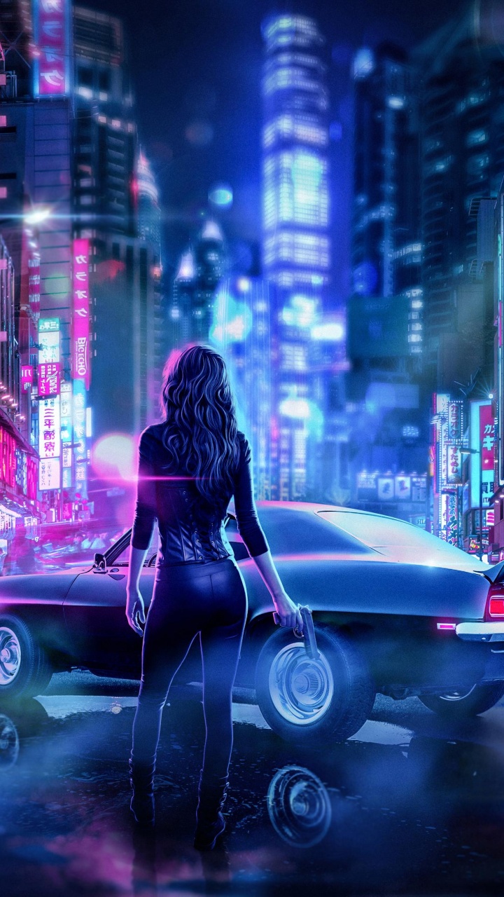 Cyberpunk, Cyberpunk 2077, Cyberpunk 2020, Vaporwave, cd Projekt. Wallpaper in 720x1280 Resolution