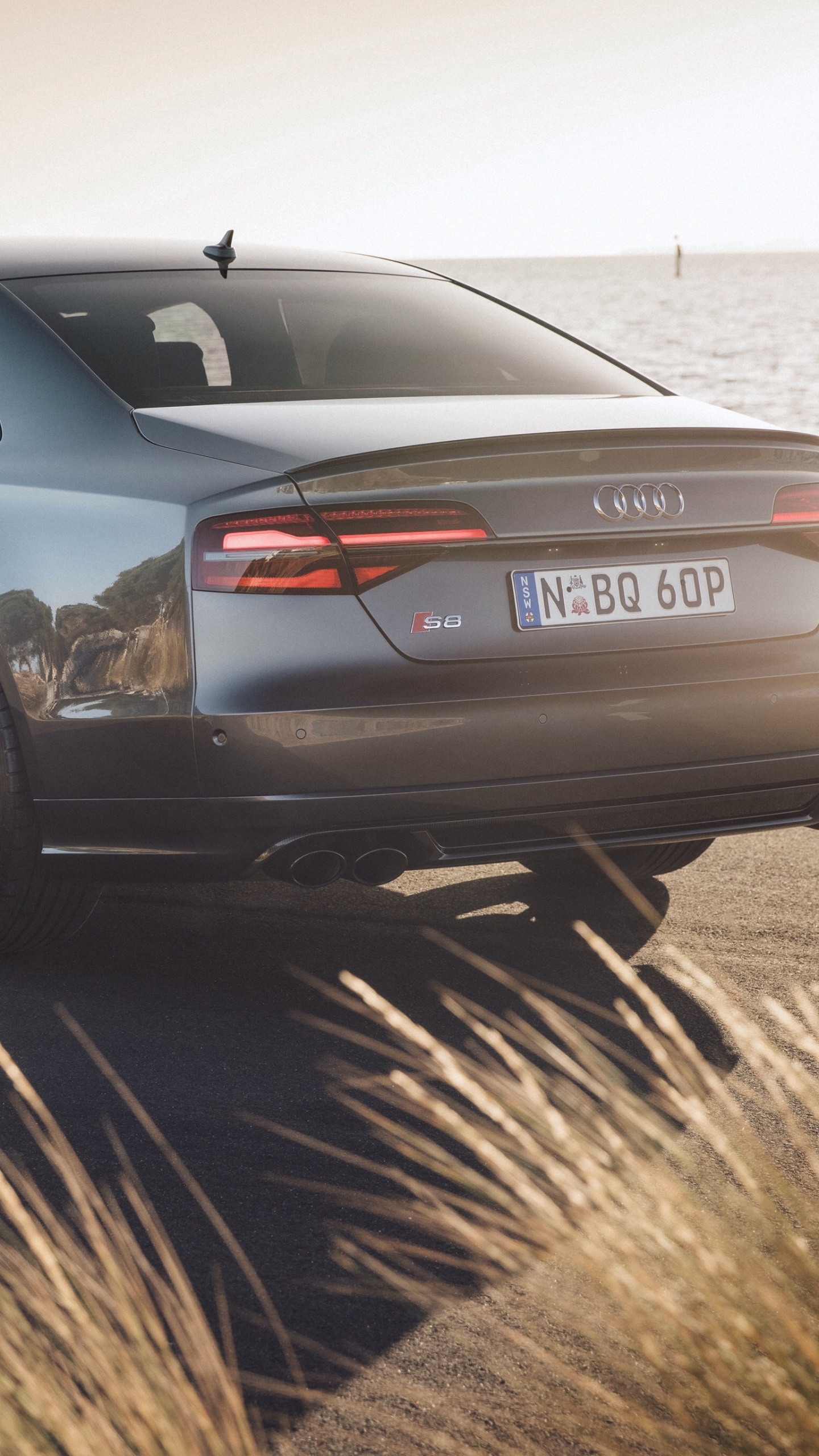 Mercedes Benz Coupe Negro en Campo Marrón. Wallpaper in 1440x2560 Resolution