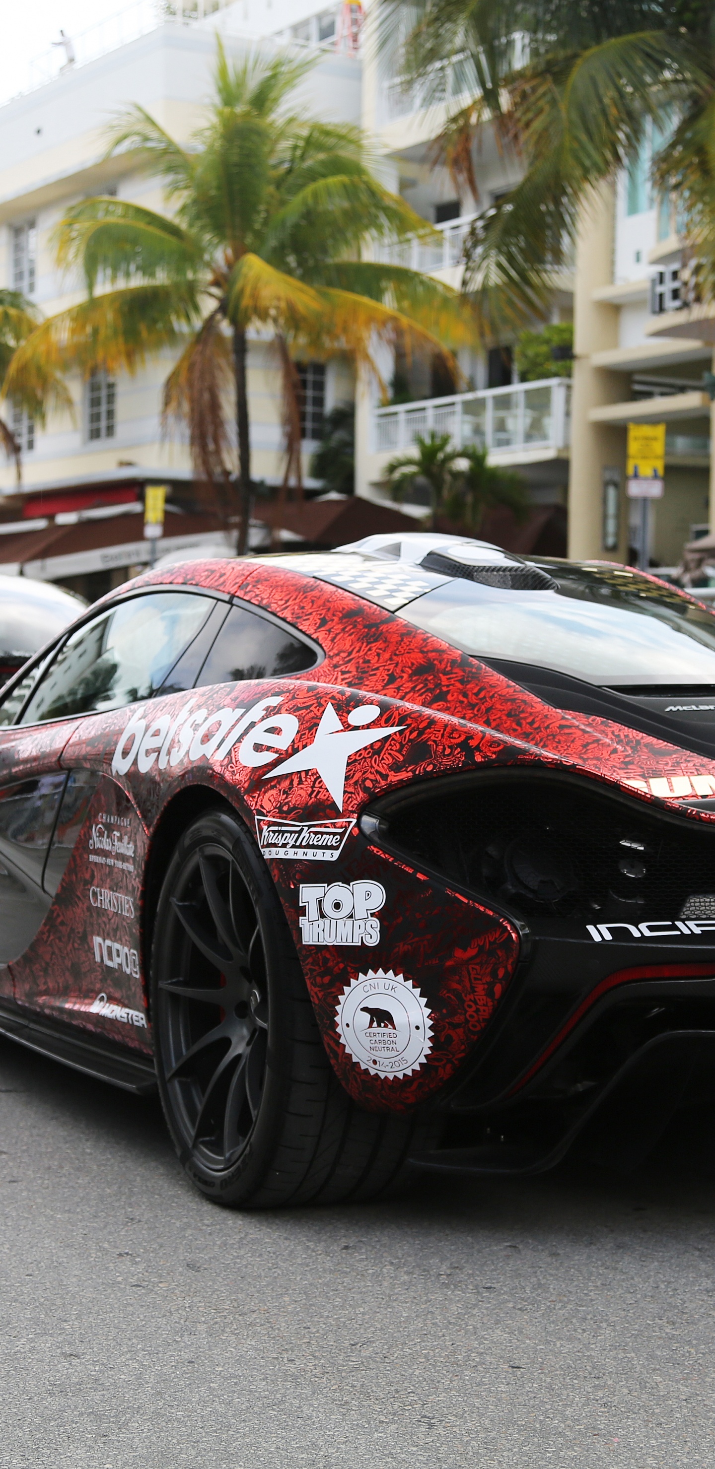 Hotel Loews Miami Beach, Carro de Lujo, Coche, Deportivo, Tuning. Wallpaper in 1440x2960 Resolution
