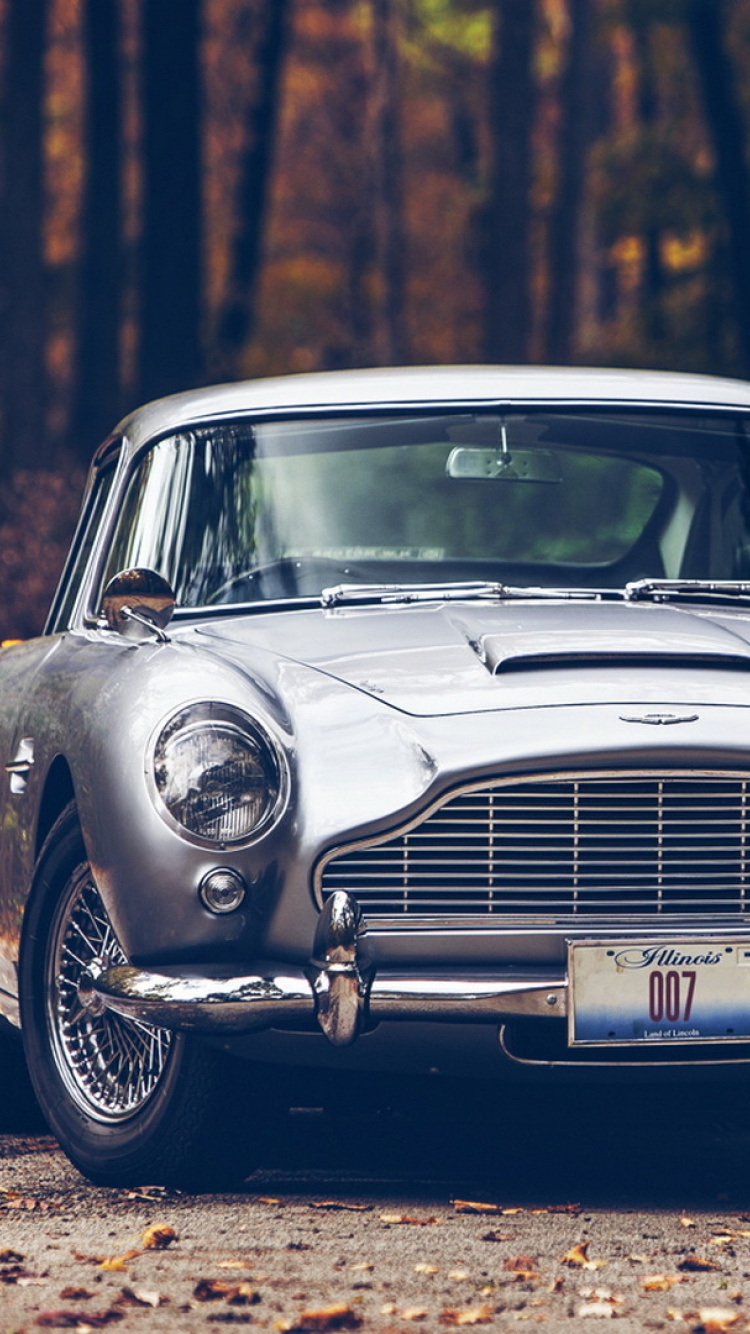 Silbernes Mercedes Benz Coupé, Das Tagsüber in Der Nähe Von Braunen Bäumen Geparkt Ist. Wallpaper in 750x1334 Resolution