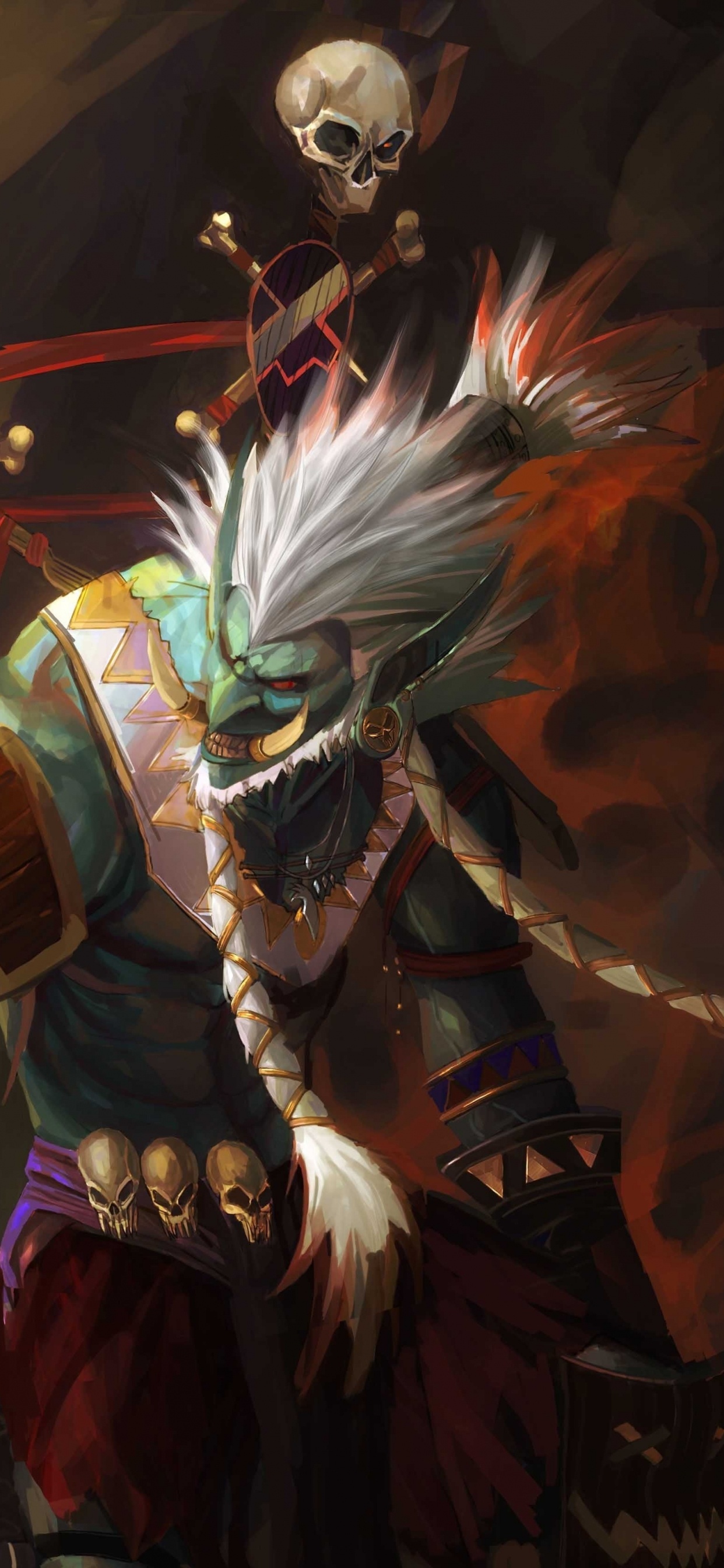 World of Warcraft, Illustration, Darkness, Art, Demon. Wallpaper in 1242x2688 Resolution