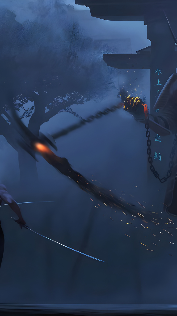 艺术, 动作冒险的游戏, 雾, 午夜 壁纸 750x1334 允许