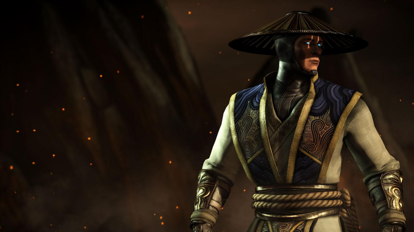 Mortal Kombat x, Raiden, Johnny Cage, Scorpion, Kano. Wallpaper in 1366x768 Resolution