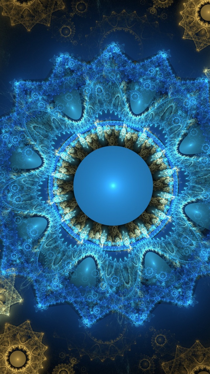 Décor Rond Bleu et Blanc. Wallpaper in 720x1280 Resolution