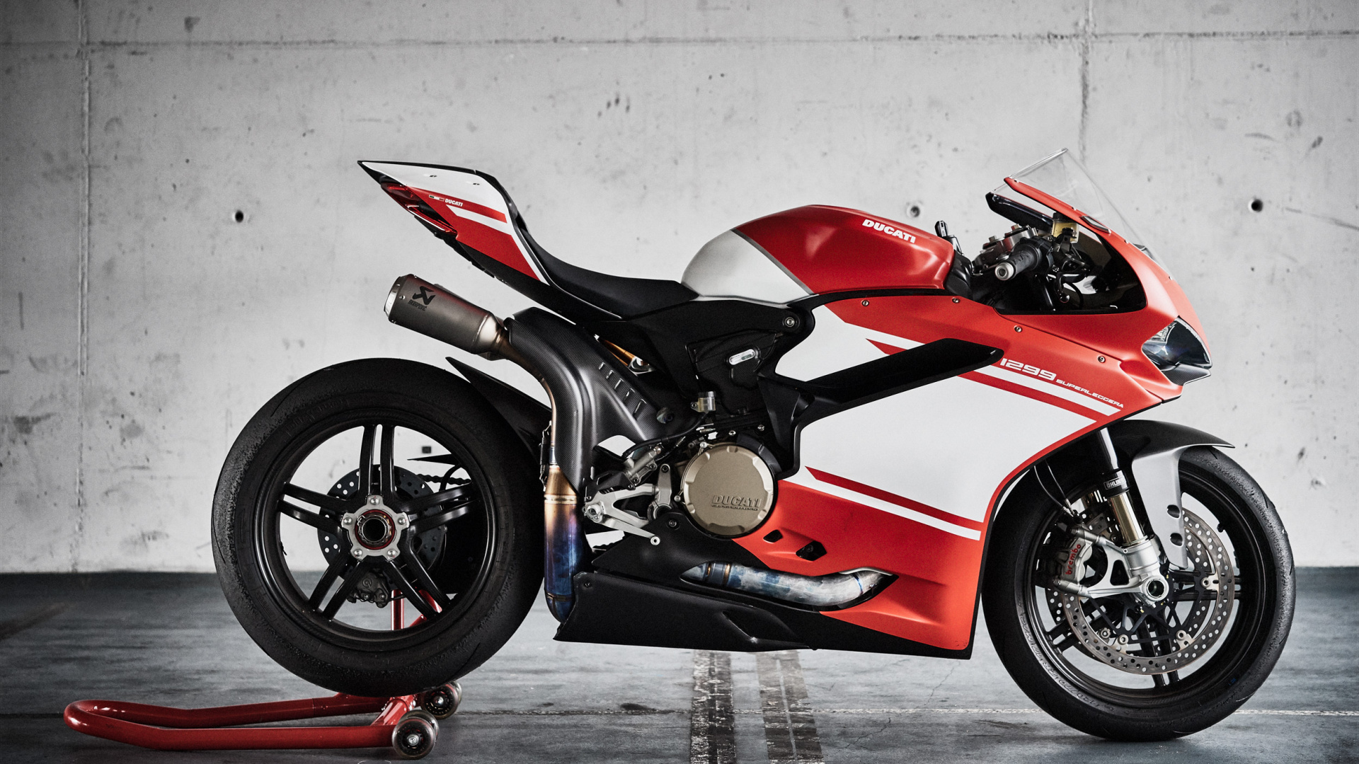 Red and Black Sports Bike. Wallpaper in 1920x1080 Resolution