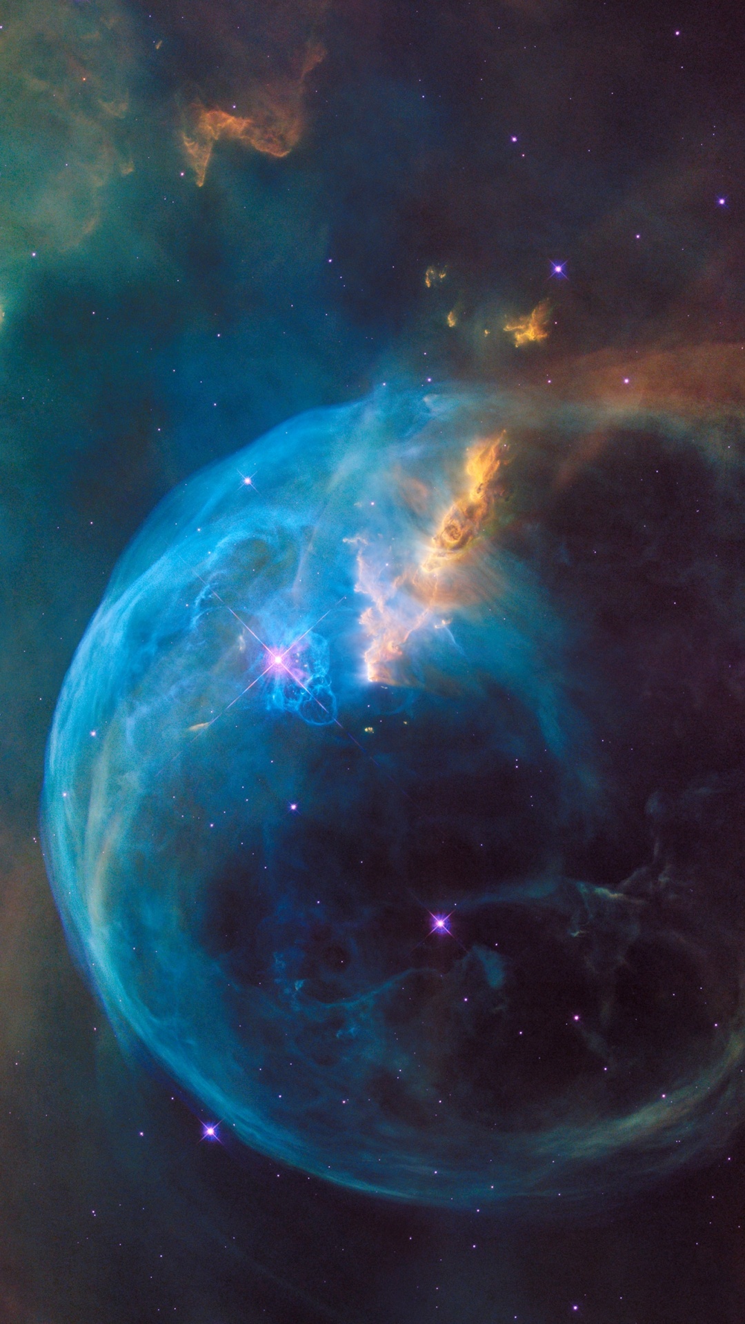 Nebulosa Bubble, Nebula, Star, Bubble Nebula, Hubble Space Telescope. Wallpaper in 1080x1920 Resolution