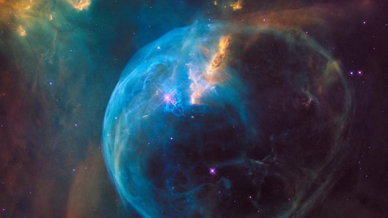 Nebulosa Bubble, Nebula, Star, Bubble Nebula, Hubble Space Telescope. Wallpaper in 1280x720 Resolution