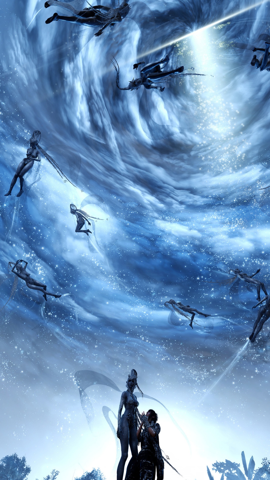 Final Fantasy Xv, Final Fantasy VII Remake, Illustration, Espace, la Mythologie. Wallpaper in 1080x1920 Resolution