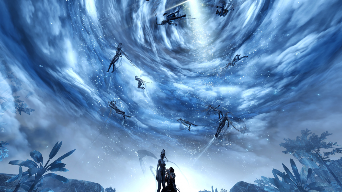 Final Fantasy Xv, Final Fantasy VII Remake, Illustration, Espace, la Mythologie. Wallpaper in 1366x768 Resolution