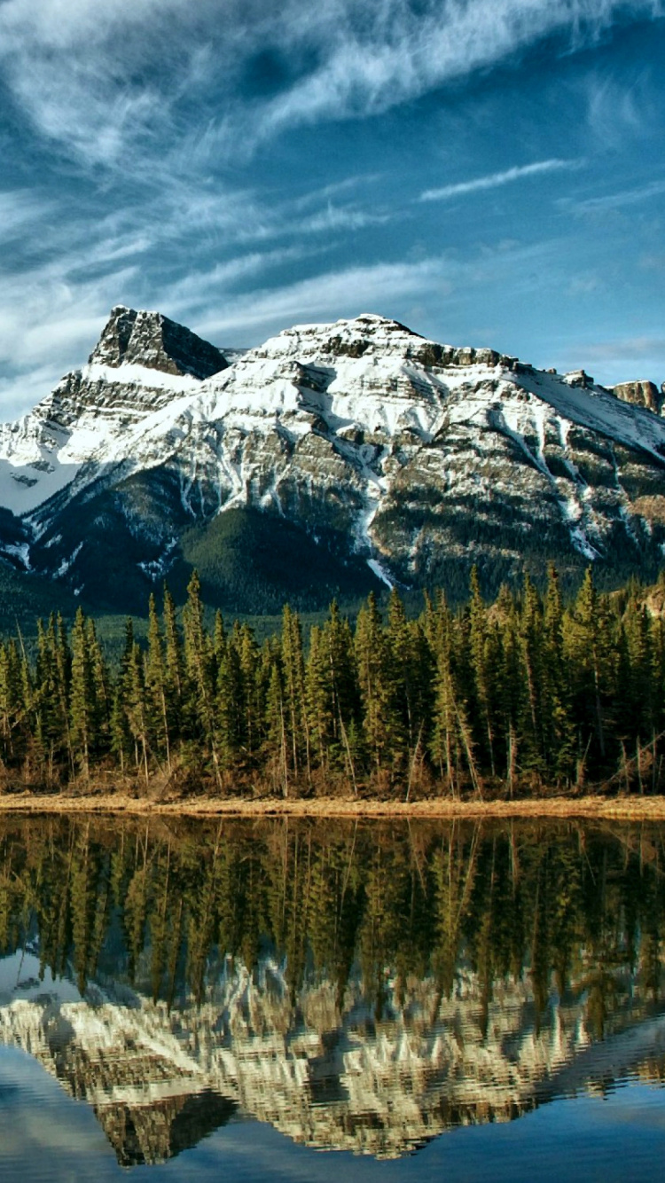 Mountain Range, Mountain, Natural Landscape, Reflection, Nature. Wallpaper in 750x1334 Resolution