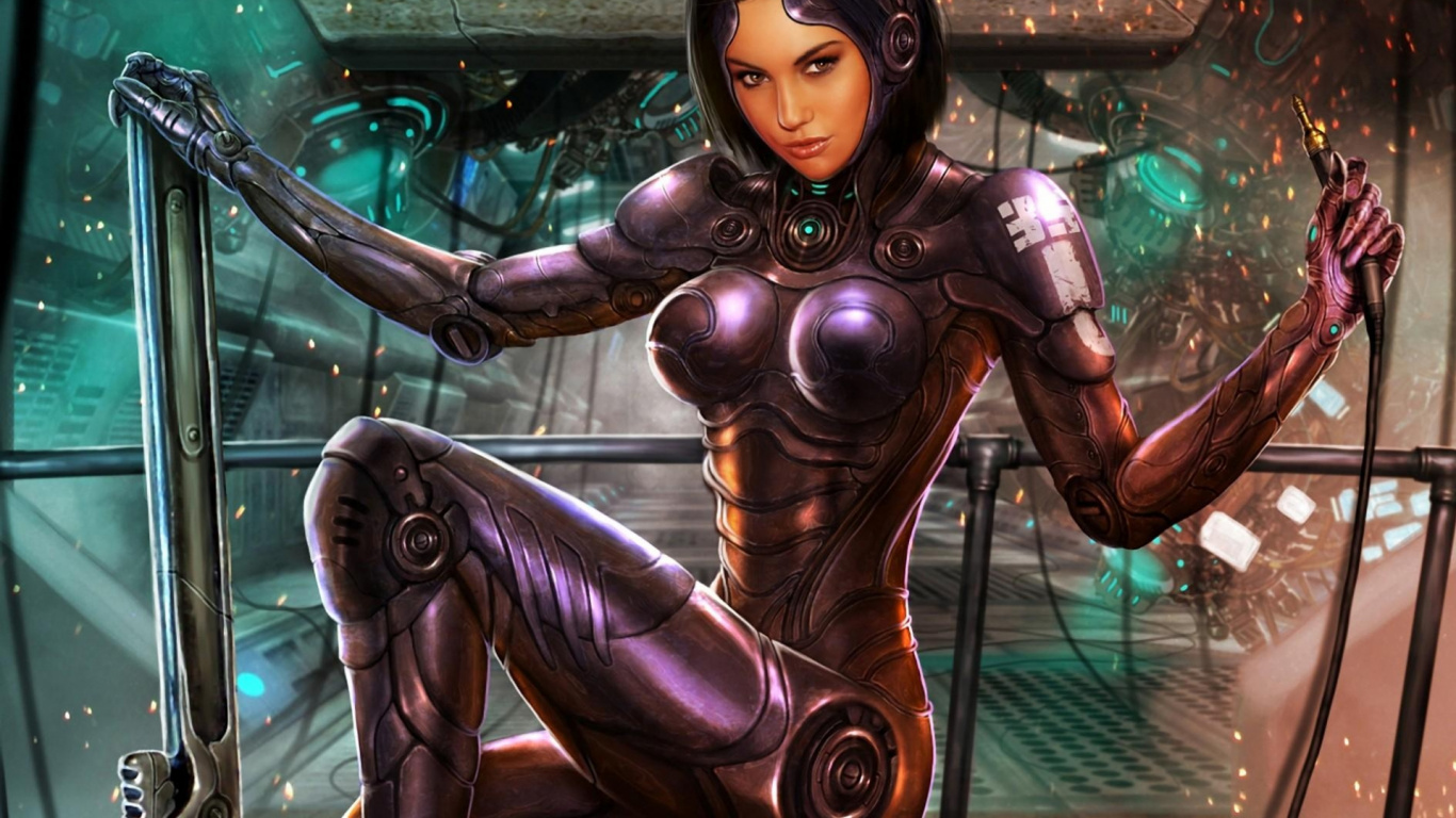 Fiction, Femme de Guerrier. Wallpaper in 1366x768 Resolution