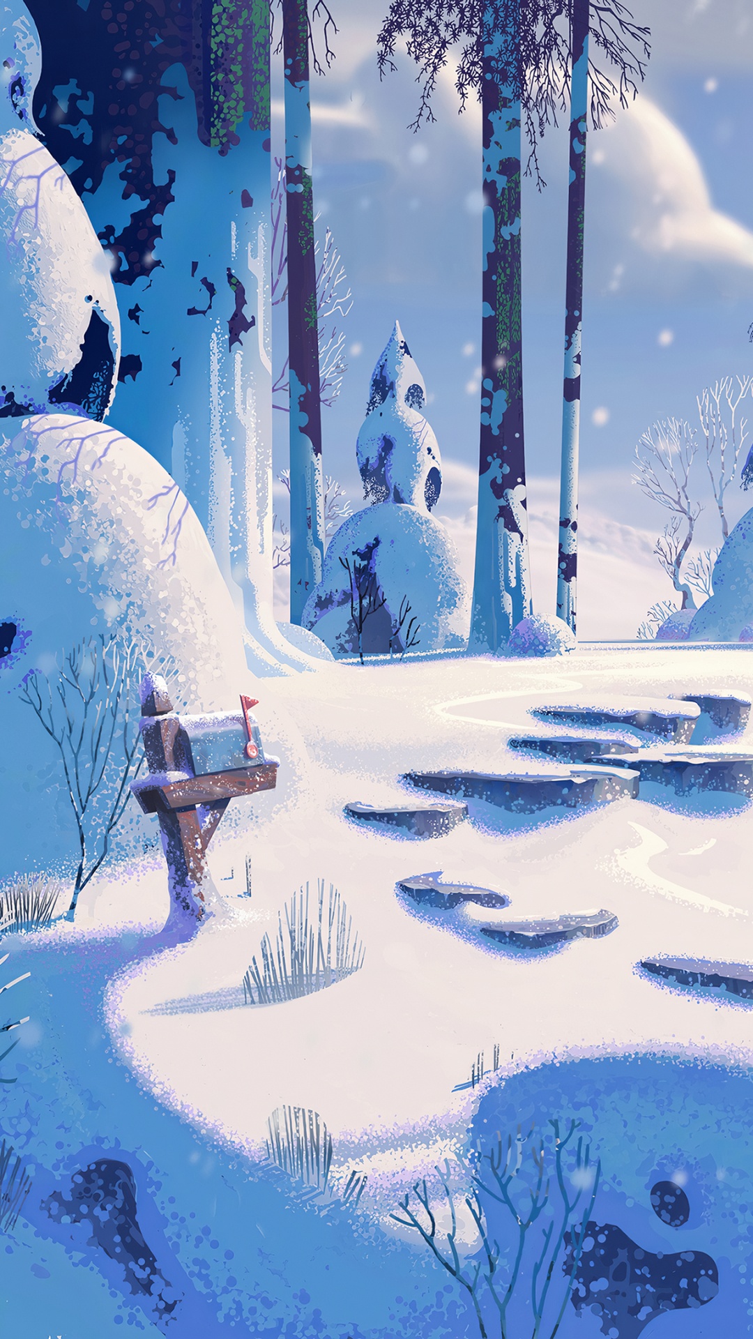 Winter, Schnee, Einfrieren, Kunst, Eiskappe. Wallpaper in 1080x1920 Resolution