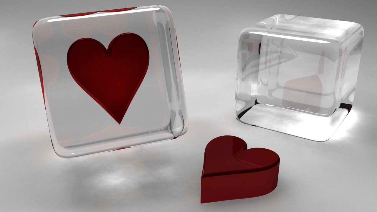 Cœur, Amour, Glace. Wallpaper in 1280x720 Resolution