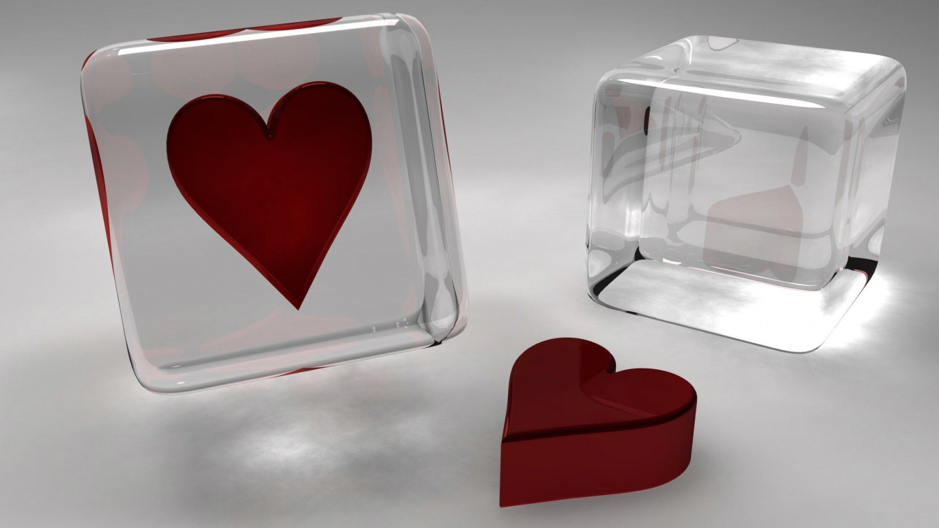 Heart, Love, Ice. Wallpaper in 1366x768 Resolution