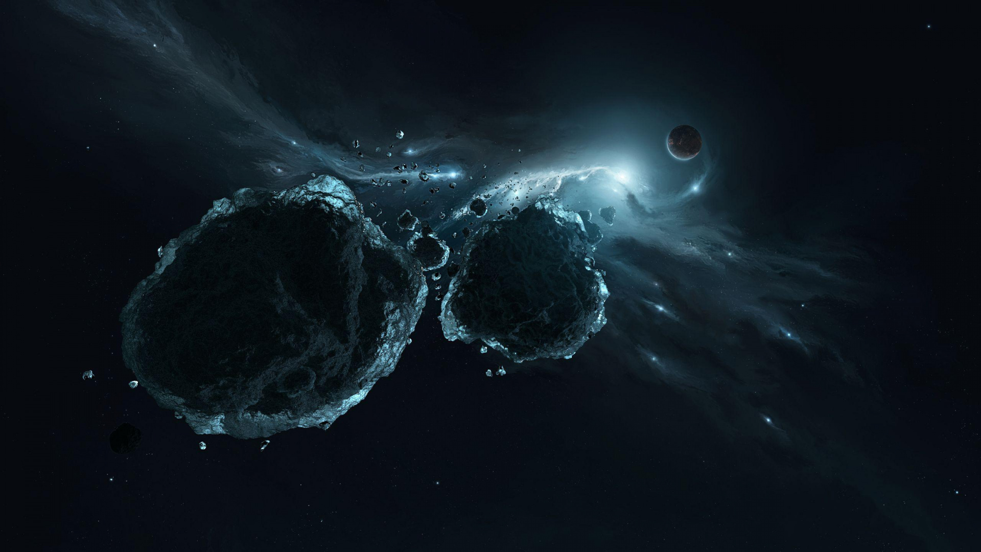 Water Splash in Black Background. Wallpaper in 1920x1080 Resolution