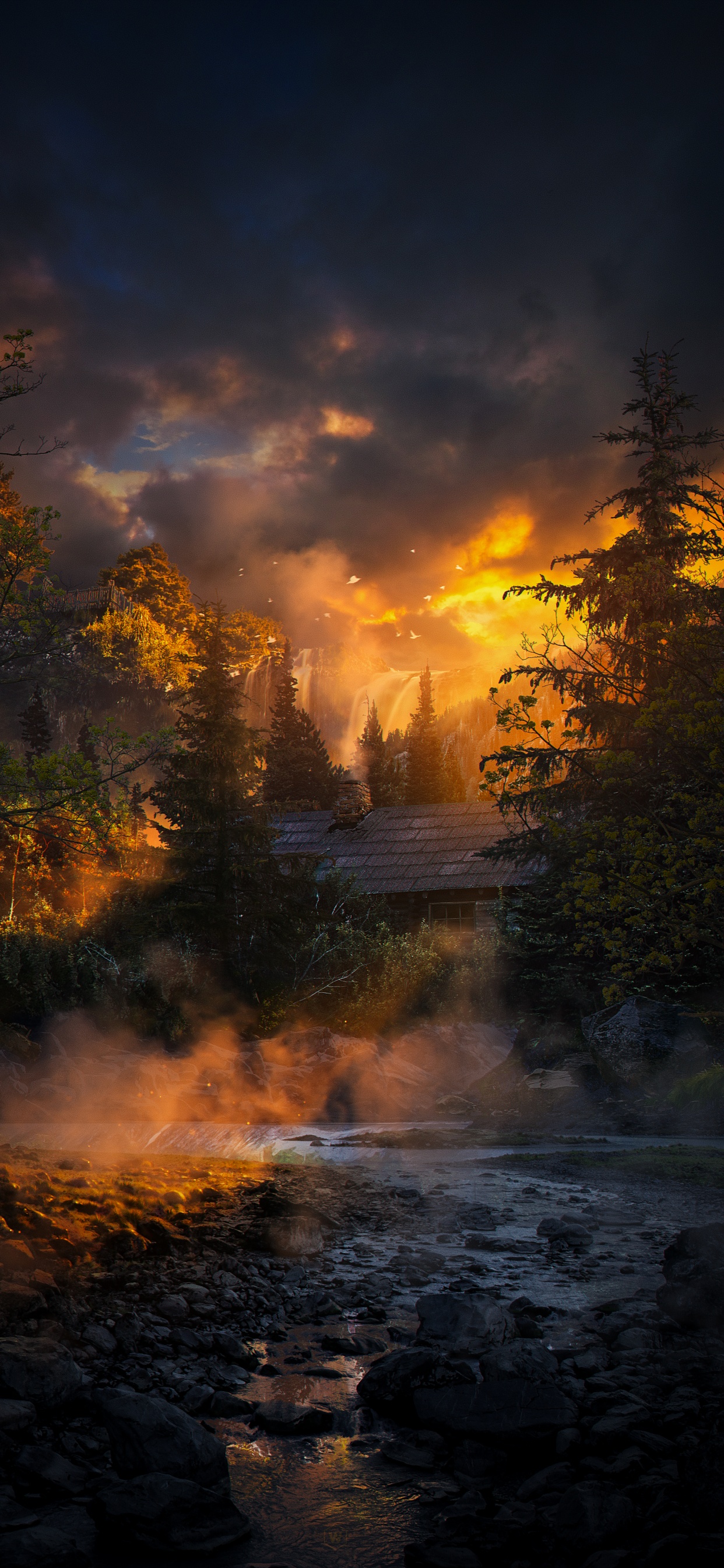 Nature, Atmosphère, Eau, Afterglow, Paysage Naturel. Wallpaper in 1242x2688 Resolution