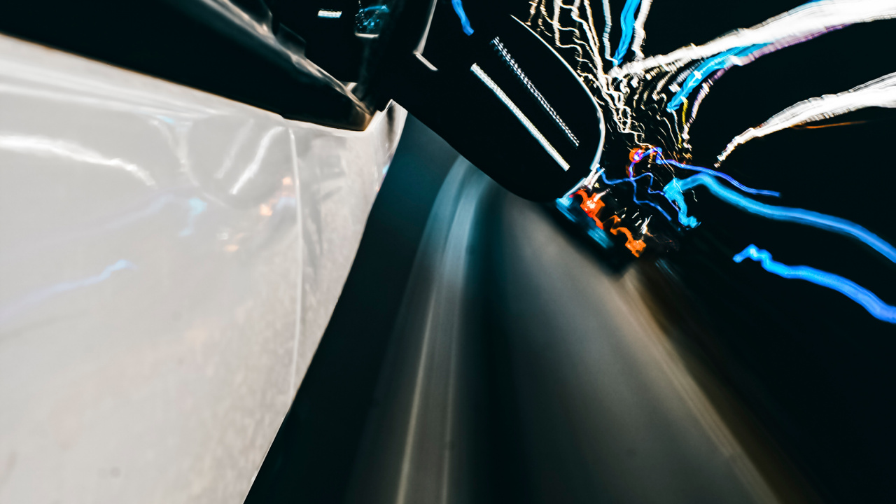 Weiße Und Schwarze Abstrakte Malerei. Wallpaper in 1280x720 Resolution