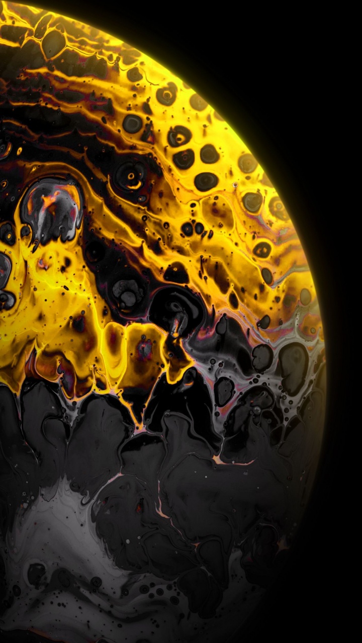 Orange, Black, Yellow, Amber, Liquid. Wallpaper in 720x1280 Resolution
