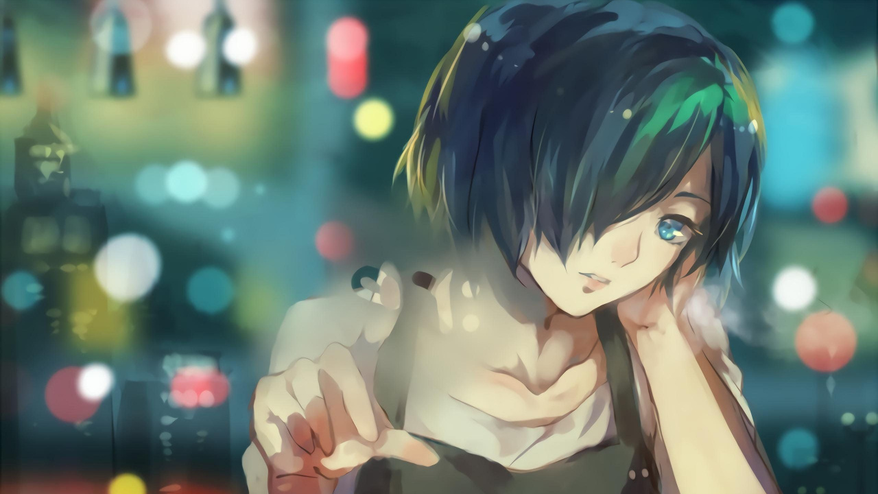 Personnage D'anime Masculin Aux Cheveux Bleus. Wallpaper in 1280x720 Resolution