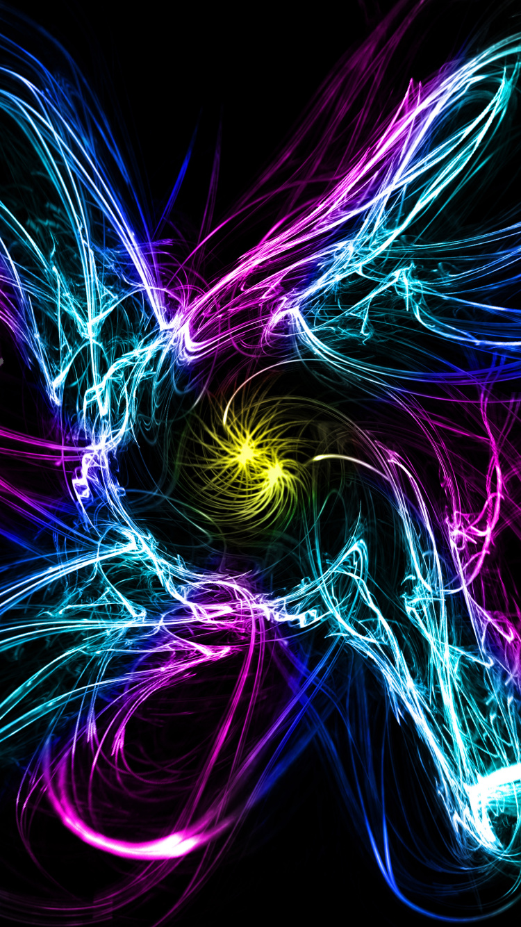 Pintura Abstracta Púrpura y Azul. Wallpaper in 750x1334 Resolution