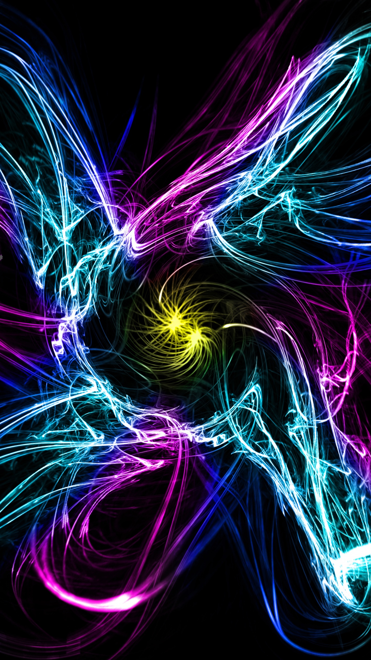 Peinture Abstraite Violette et Bleue. Wallpaper in 1440x2560 Resolution