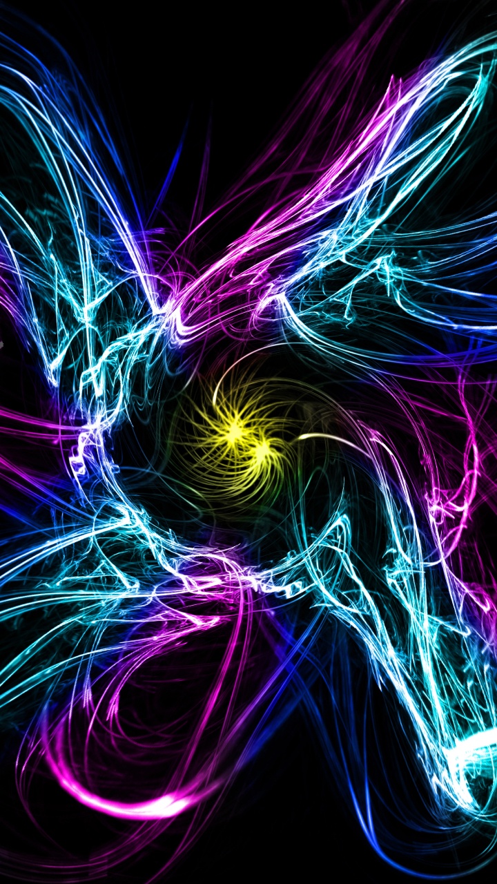 Purple and Blue Abstract Painting. Wallpaper in 720x1280 Resolution