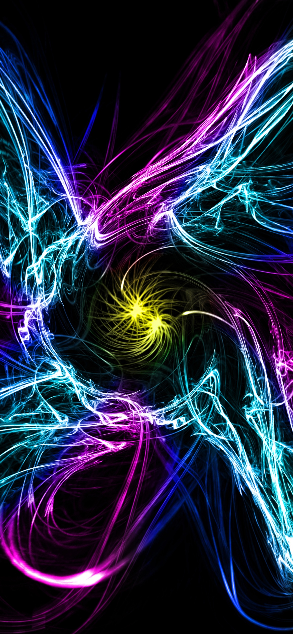 Lila Und Blaue Abstrakte Malerei. Wallpaper in 1242x2688 Resolution