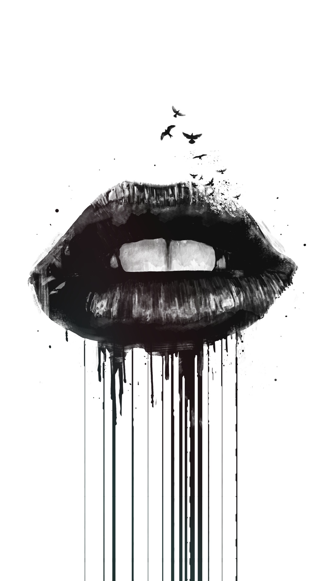 Black Ink Art, Art, Poster, Drawing, Posterlounge. Wallpaper in 1080x1920 Resolution