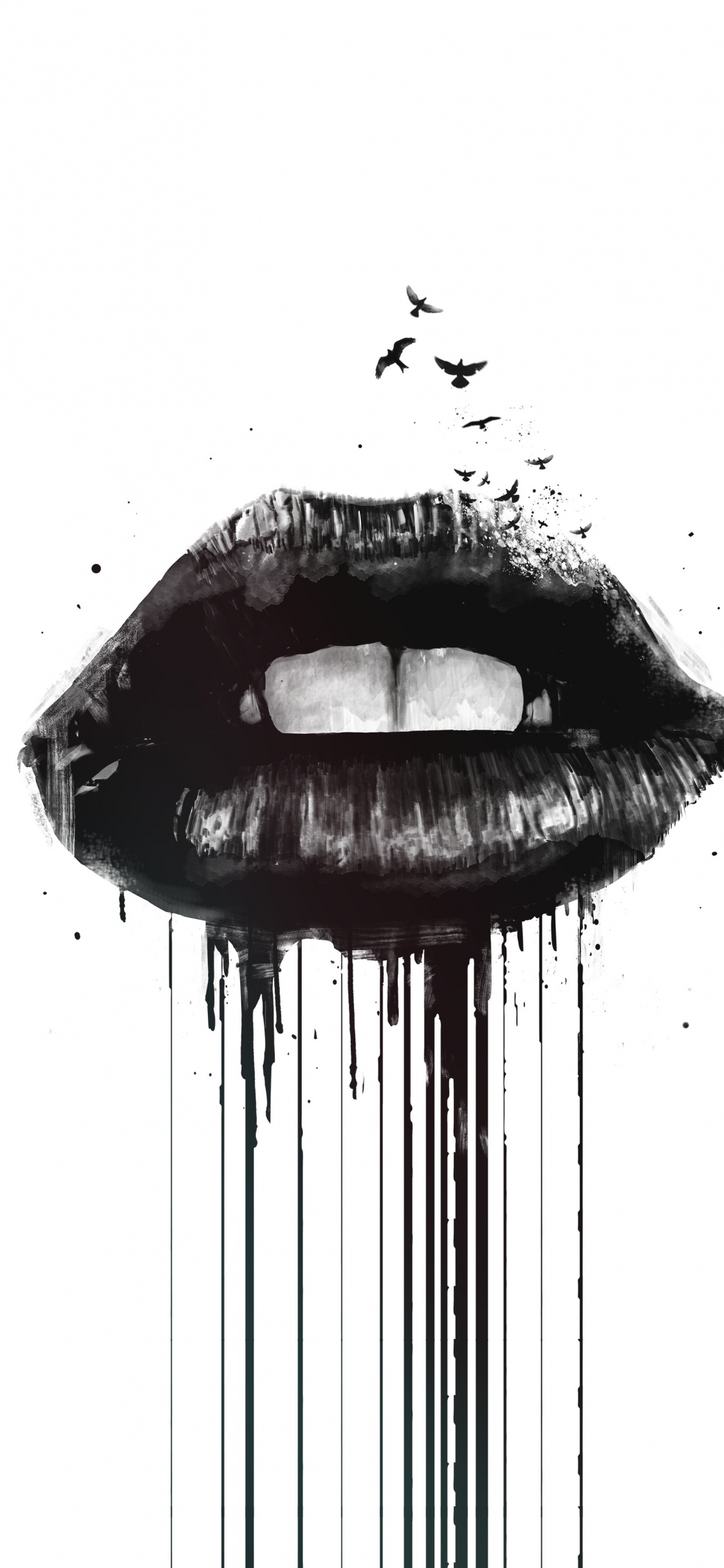 Dessin à L'encre Noire, Art, Affiche, Dessin, Posterlounge. Wallpaper in 1125x2436 Resolution