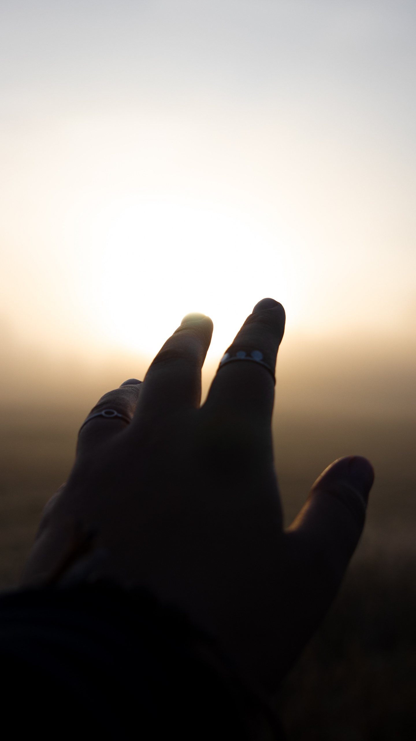 Persons Left Hand Doing Peace Sign. Wallpaper in 1440x2560 Resolution