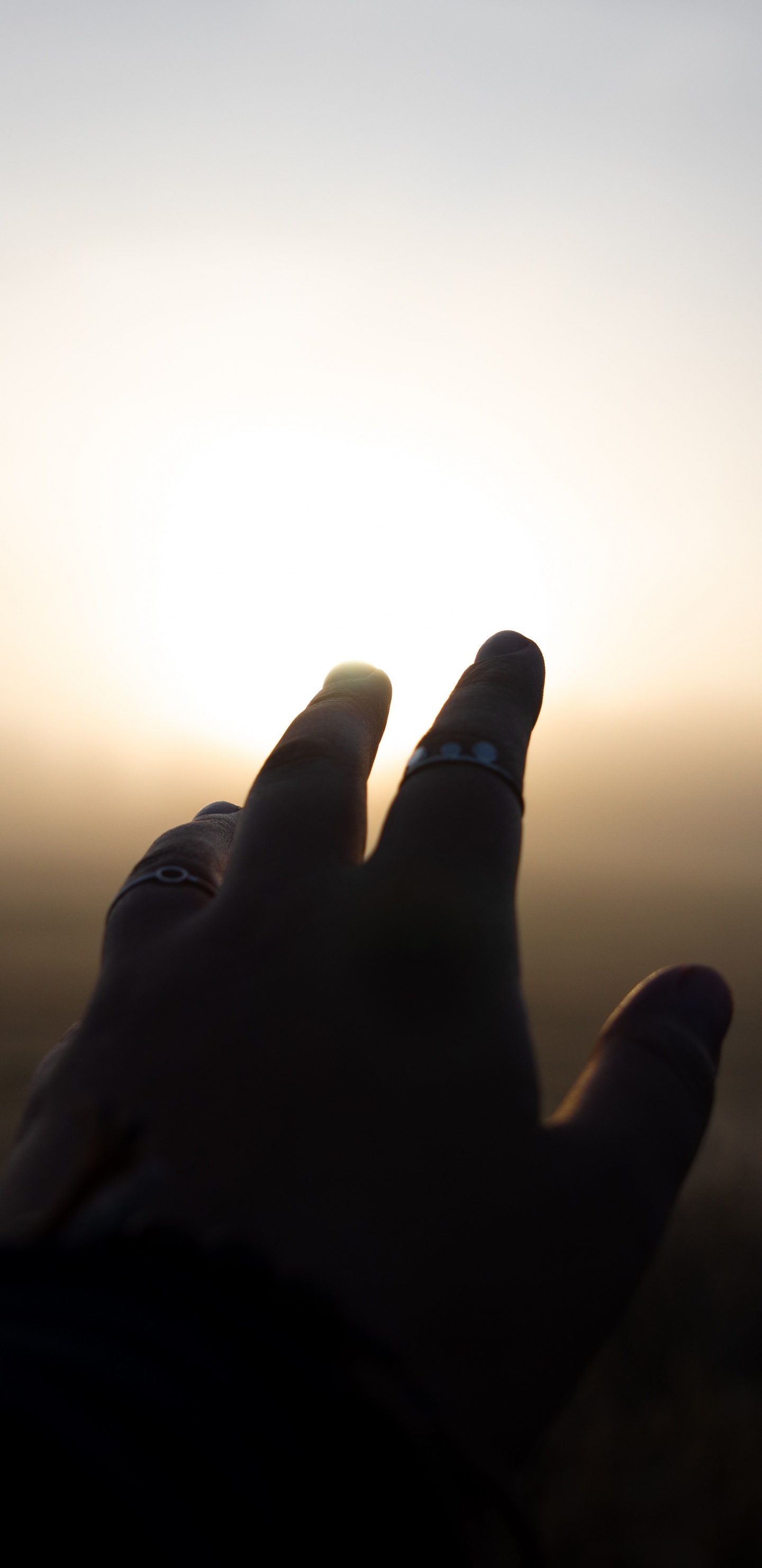 Persons Left Hand Doing Peace Sign. Wallpaper in 1440x2960 Resolution