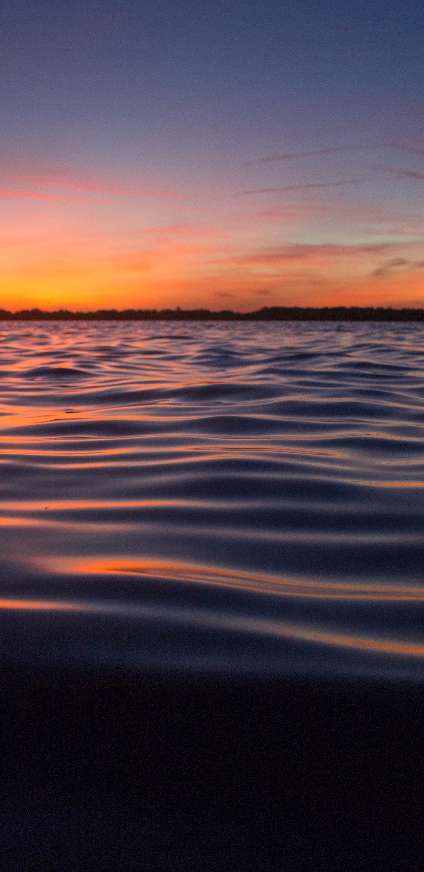 Horizon, Corps de L'eau, Eau, Mer, Afterglow. Wallpaper in 1440x2960 Resolution