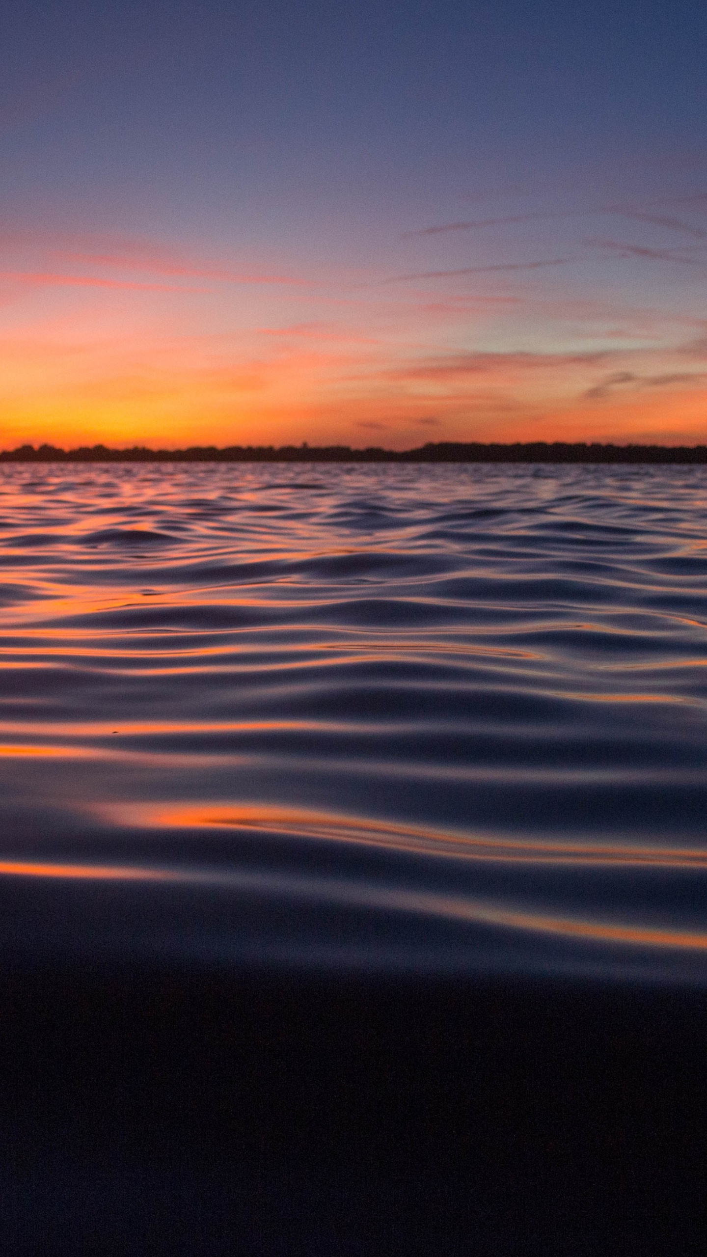 Horizon, Body of Water, Water, Sea, Sunset. Wallpaper in 1440x2560 Resolution