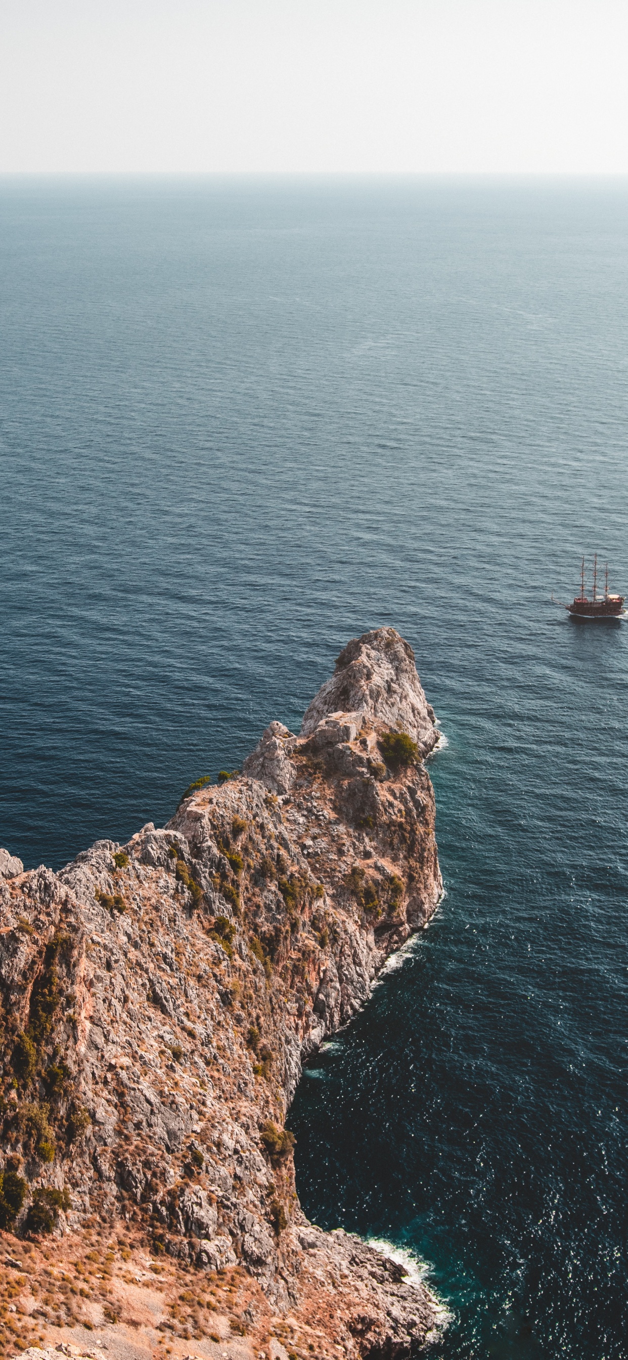Tip of Alanya Peninsula, Alanya, Sea, Coast, Cliff. Wallpaper in 1242x2688 Resolution